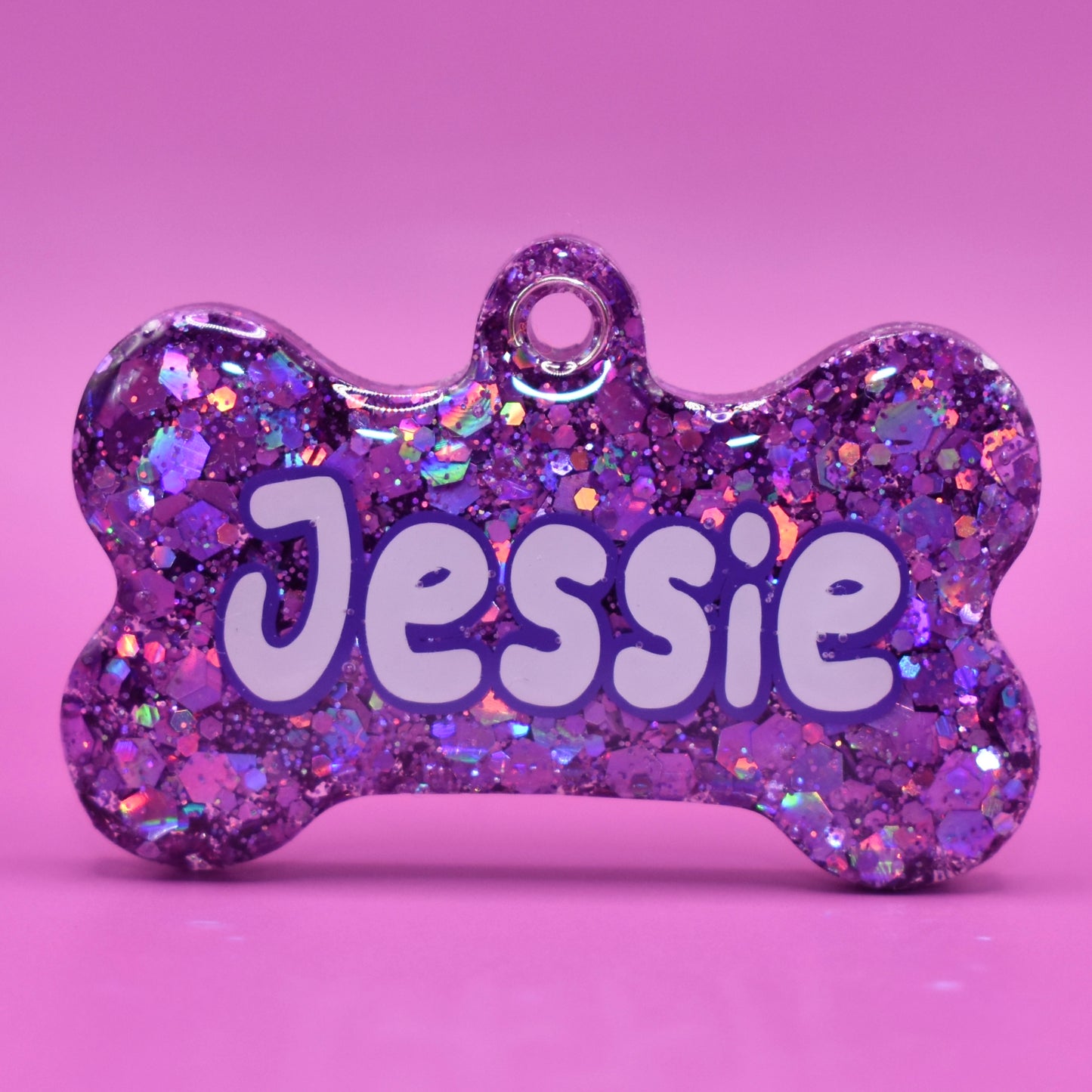 PERFECT PURPLE GLITTER TAG