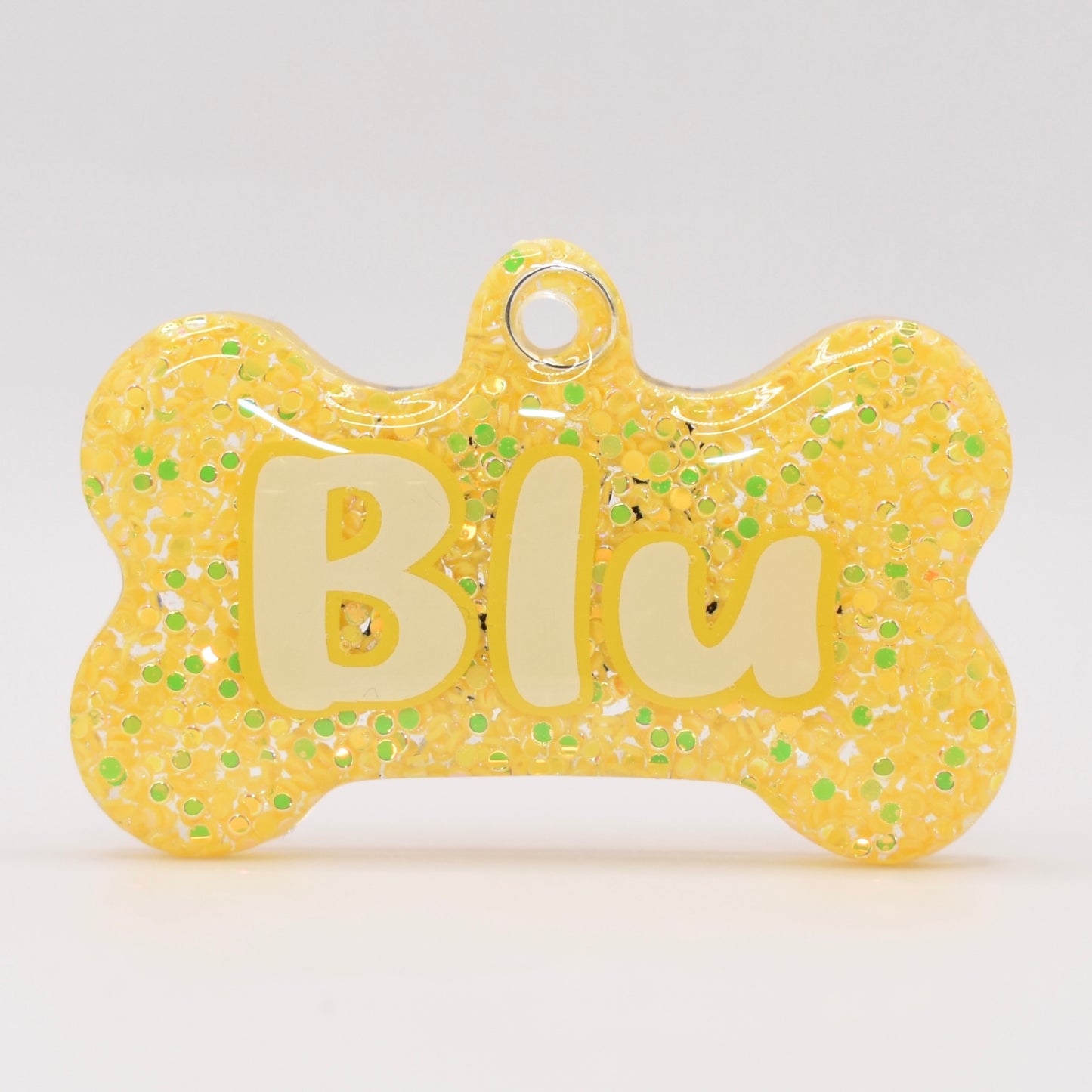 YELLOW GEMSTONE GLITTER TAG