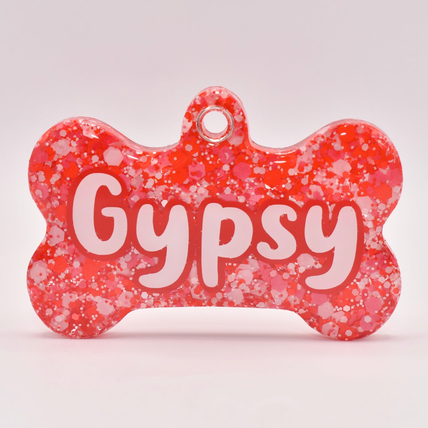STRAWBERRY SPLIT GLITTER TAG