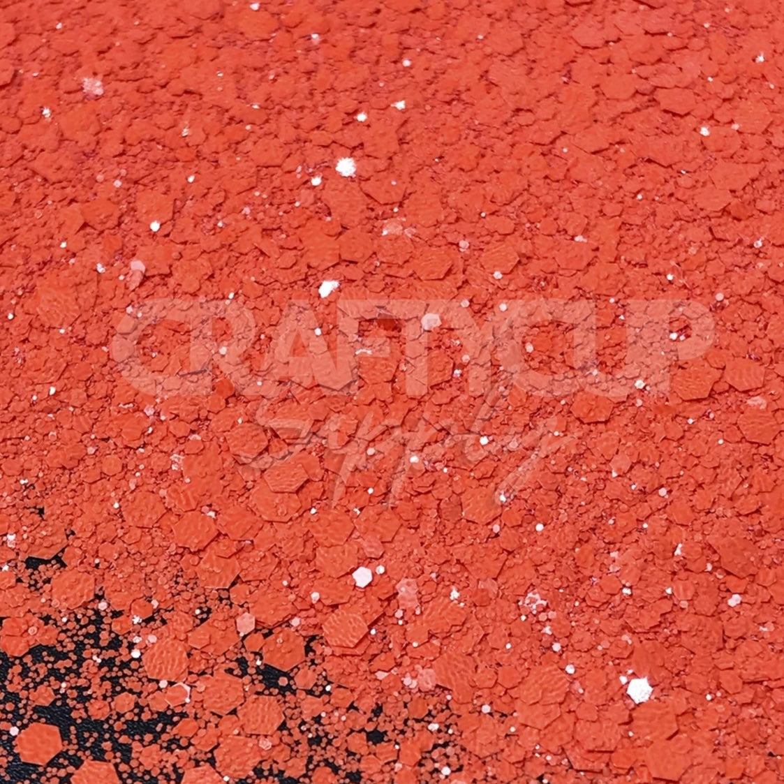 MATTE ORANGE GLITTER TAG