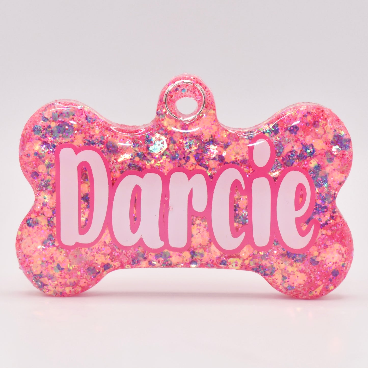 PINK FAIRY DUST GLITTER TAG