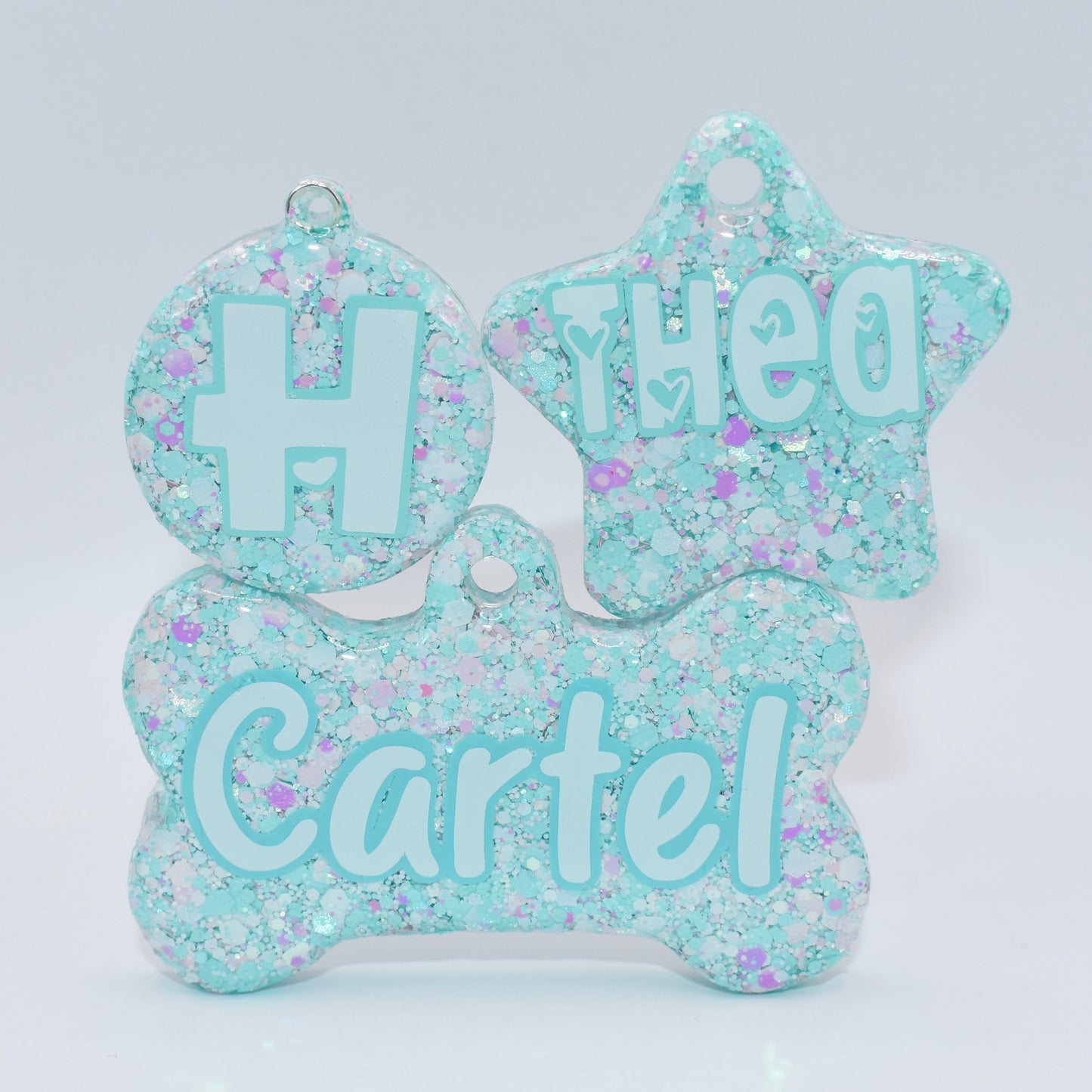 Sweet Mint Glitter Tag