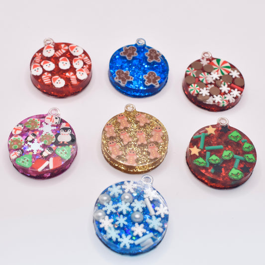 MINI CHRISTMAS CLAY PIECE CIRCLE TAG