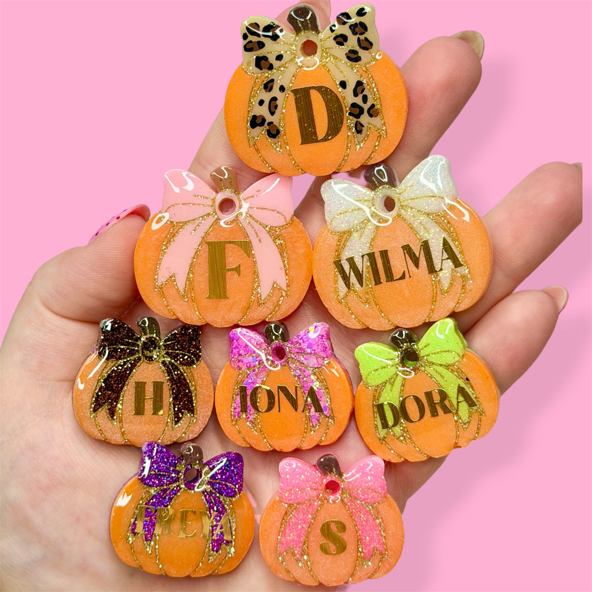 Pumpkin Bow Tag