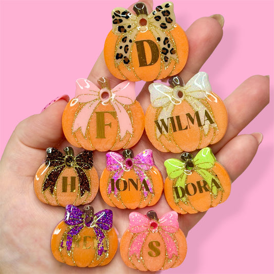 Pumpkin Bow Tag