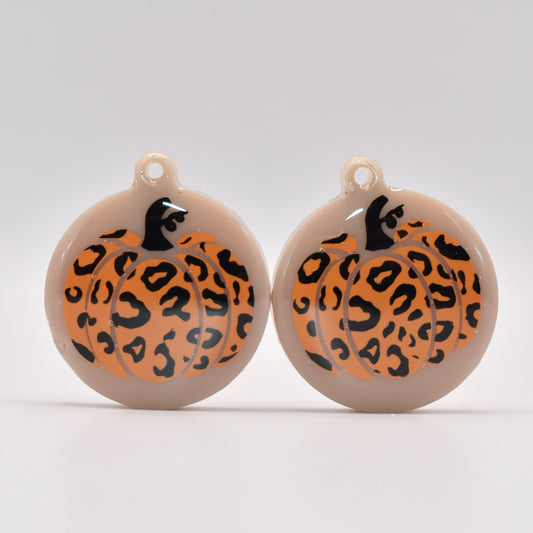 MINI LEAPORD PRINT PUMPKIN CIRCLE TAG