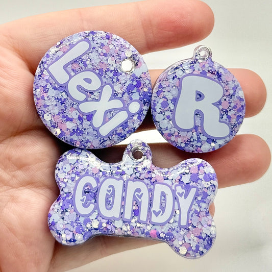 LAVENDER HAZE GLITTER TAG