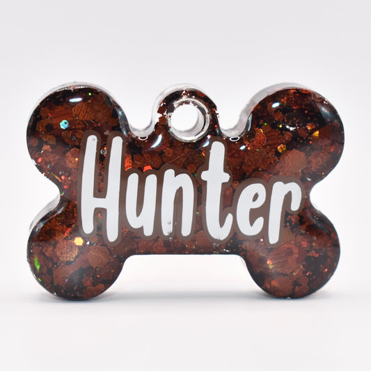 BROWN GLITTER TAG