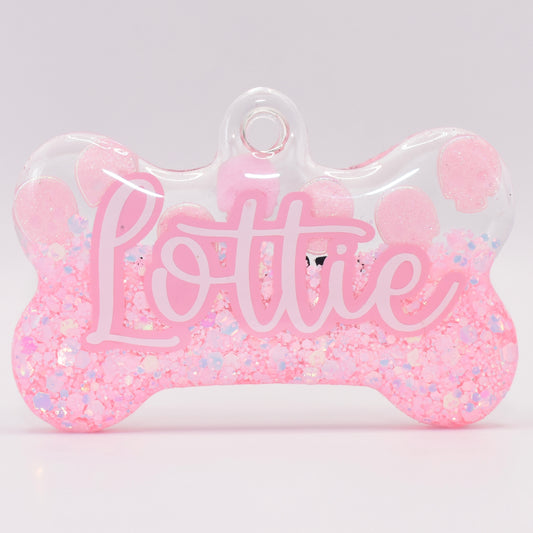 BABY PINK SKULL | GLITTER TAG
