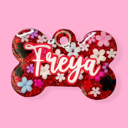 Pretty Petals Tag (choose a base colour)