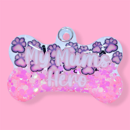 Pink Paws Tag