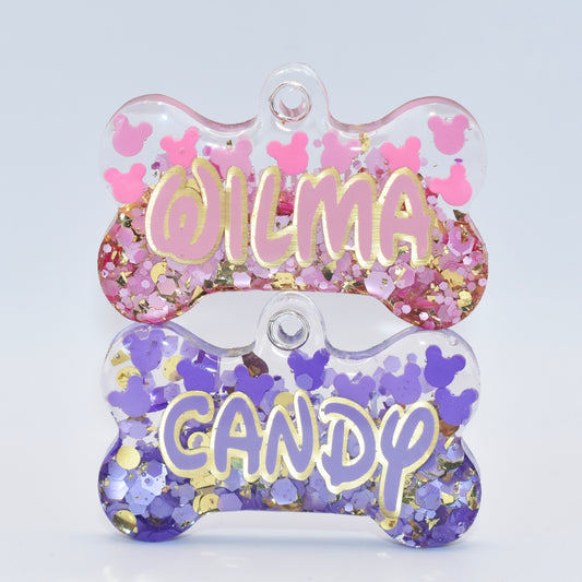 MICKEY HEADS HALF GLITTER TAG