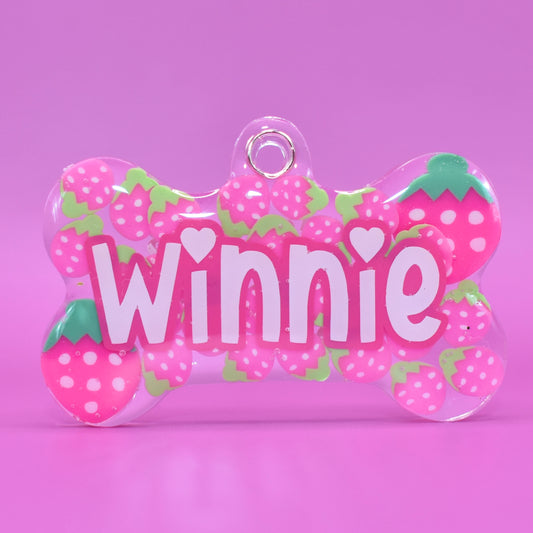 PINK STRAWBERRY TAG