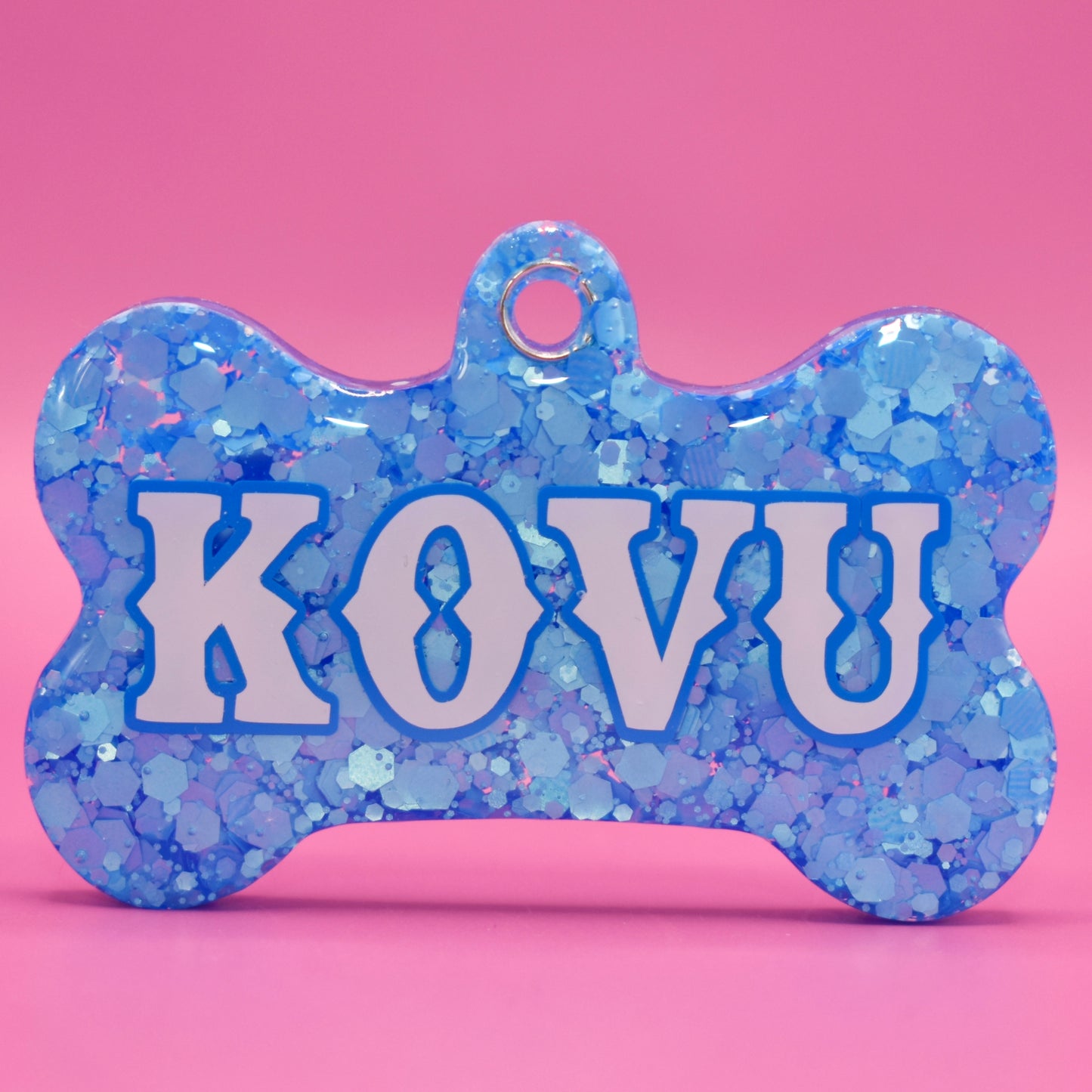 Perfect Blue Glitter Tag