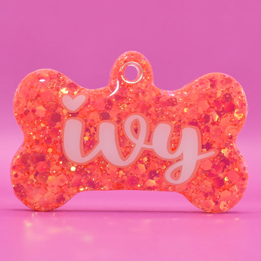 Coral Island Glitter Tag