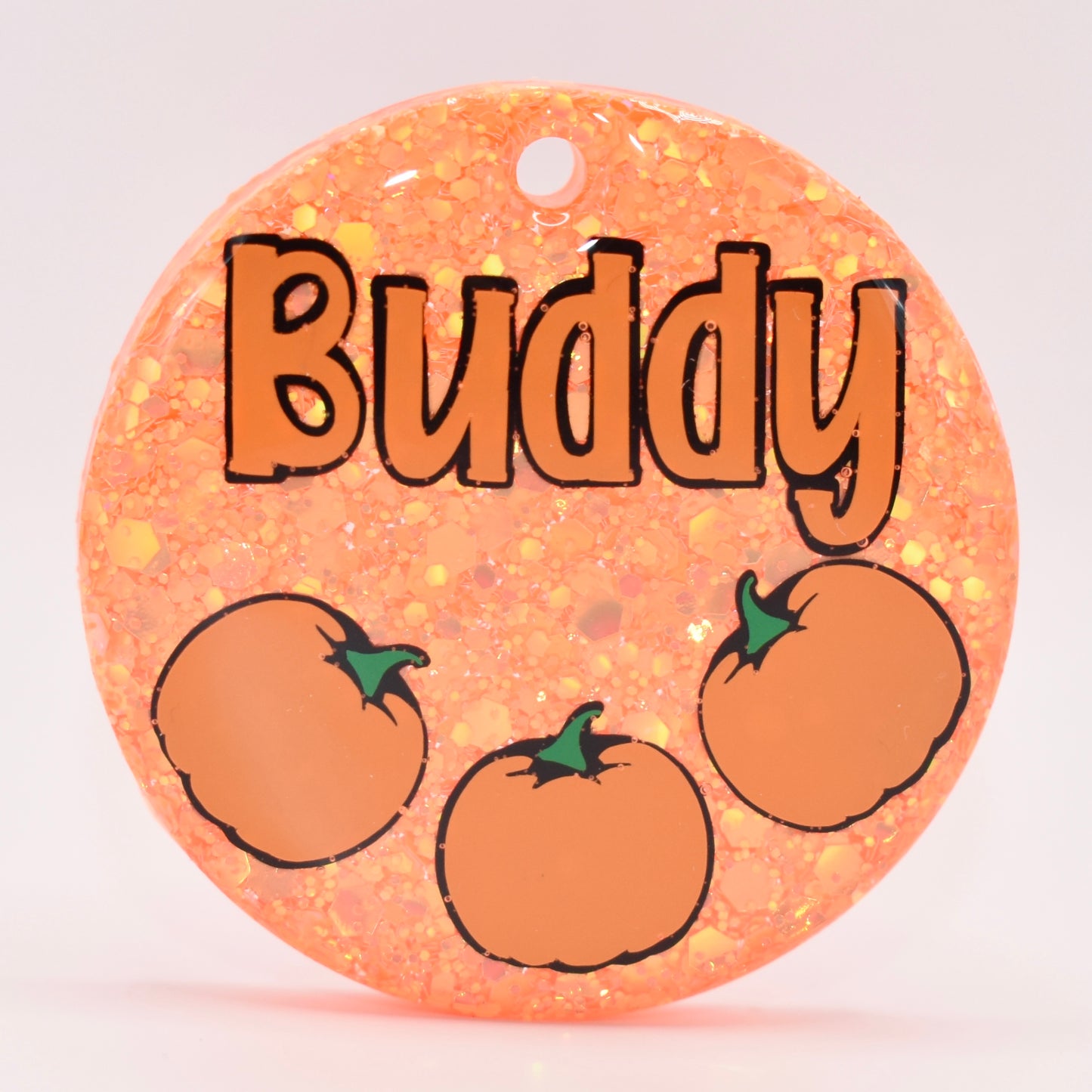 Orange Circle Pumpkins Tag