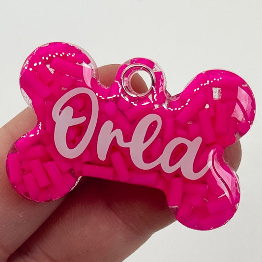 HOT PINK SPRINKLES TAG