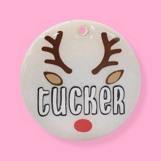 Reindeer Circle Tag