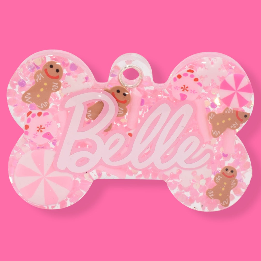 Pink Gingerbread House Tag