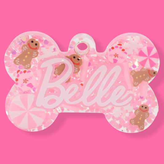 Pink Gingerbread House Tag