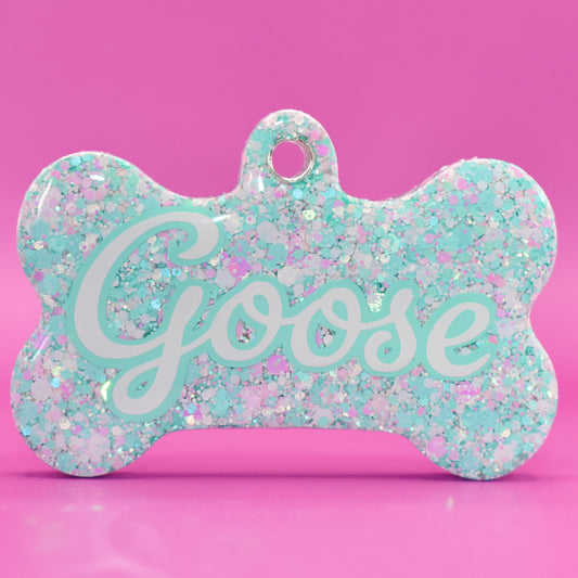 Sweet Mint Glitter Tag