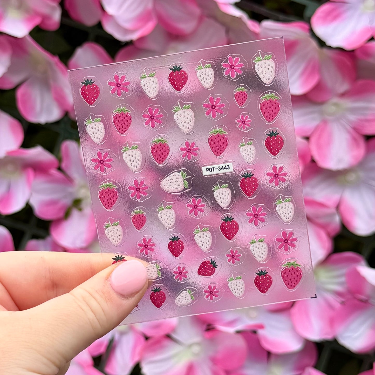 Strawberry Design Tag (choose a base colour)