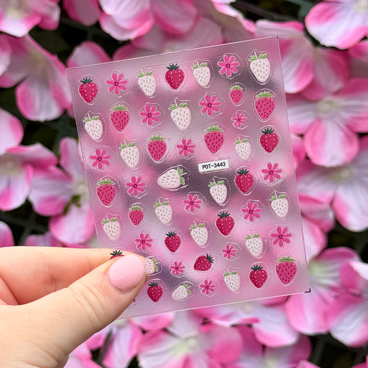 Strawberry Design Tag (choose a base colour)