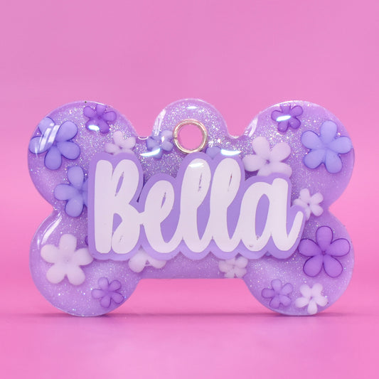PURPLE PRETTY PETALS TAG
